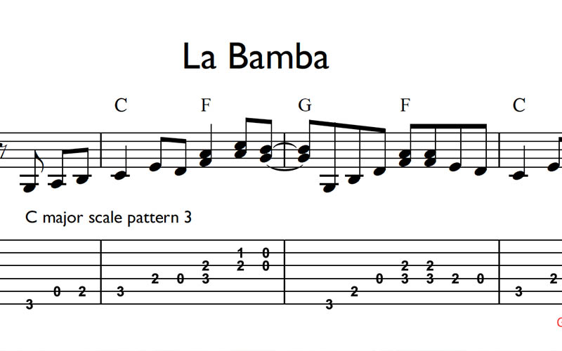 Learn to Play La Bamba on Guitar: Tab and Chords